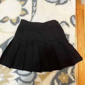 American Apparel Black Pleated Mini Skirt